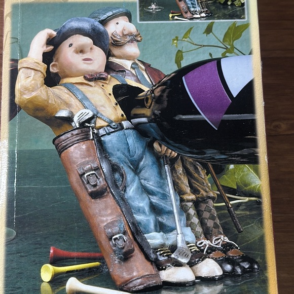 New in box Golfers Leaning Wine
Bottle Holder - Picture 2 of 5